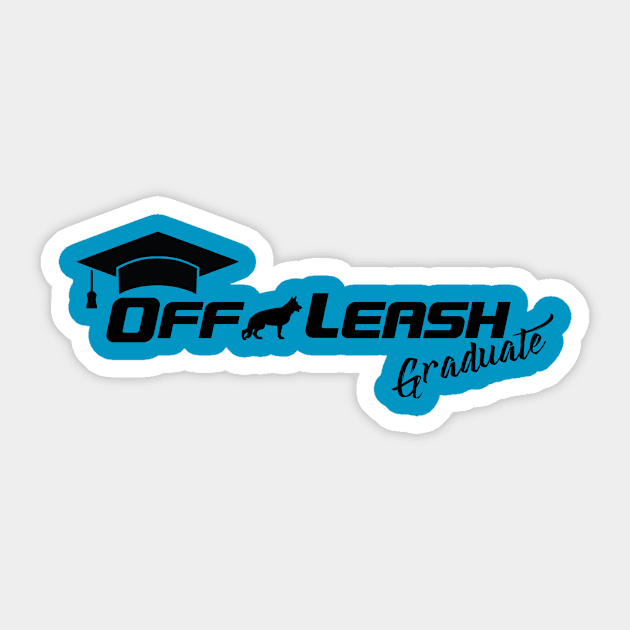 Graduate Sticker by OffLeashK9